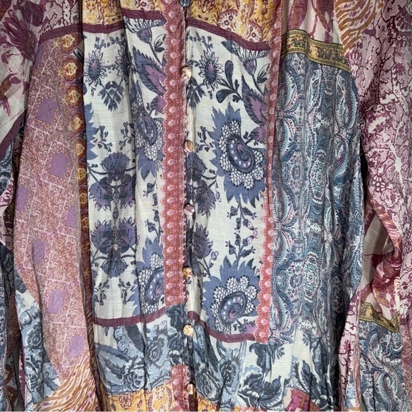 Lane Bryant Classic Long-Sleeve Ruffle Split-Neck Button-Down Shirt - Size 14/16 - Picture 8 of 10